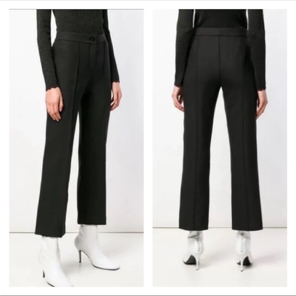 Theory Cardinal Trouser Canton Bistretch Black Dress Pants Front Seam Size 6 - Picture 10 of 10